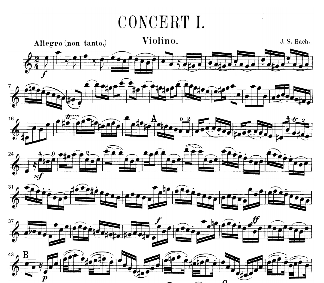 巴赫 a小调小提琴协奏曲 BWV1041